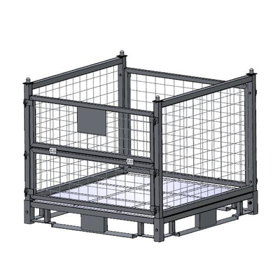 Metallo accatastabile piegante della scatola di Q235 Mesh Pallet Cages Warehouse Grid