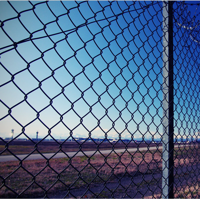 Catena Mesh Fence di acciaio inossidabile di sicurezza aeroportuale di Diamond Pattern Opening 25mm
